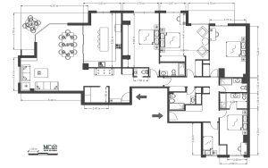 plano arquitectonico acotado en jeronimos madrid